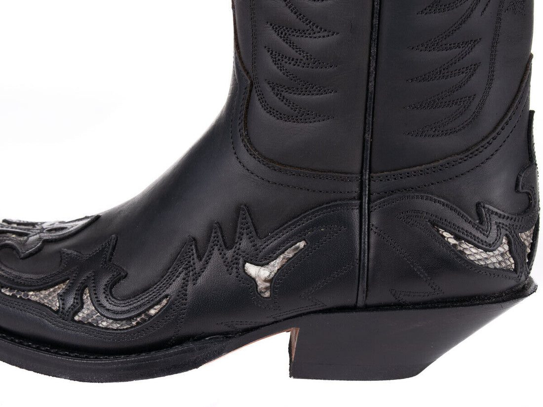Sendra Boots 3242 Pull Oil Negro Python