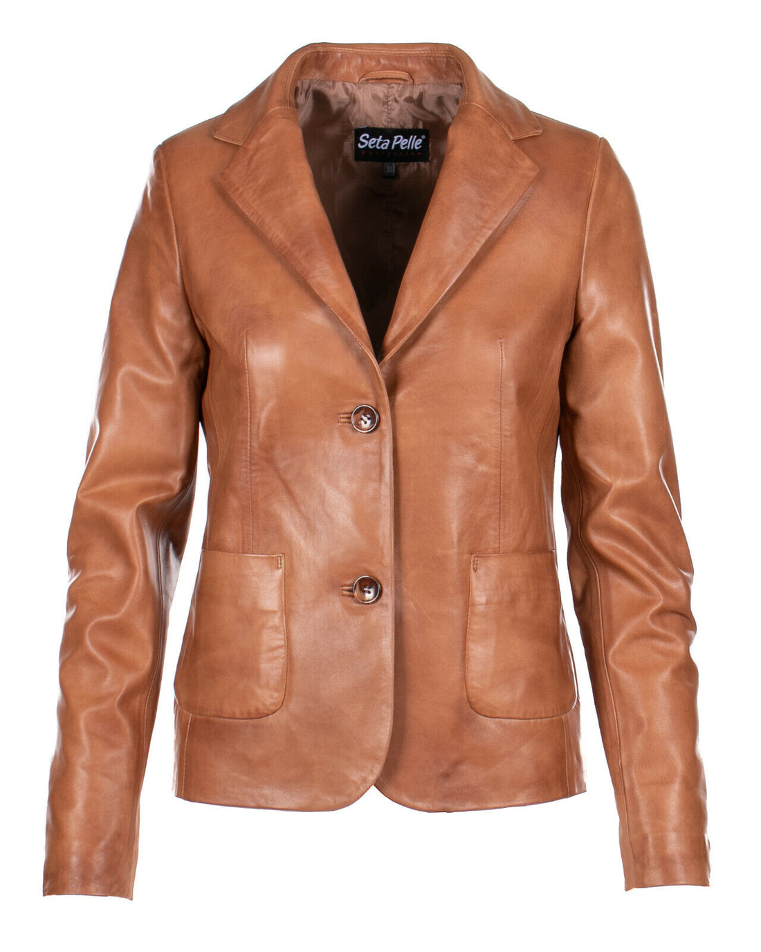 Seta Pelle Blazer Cognac