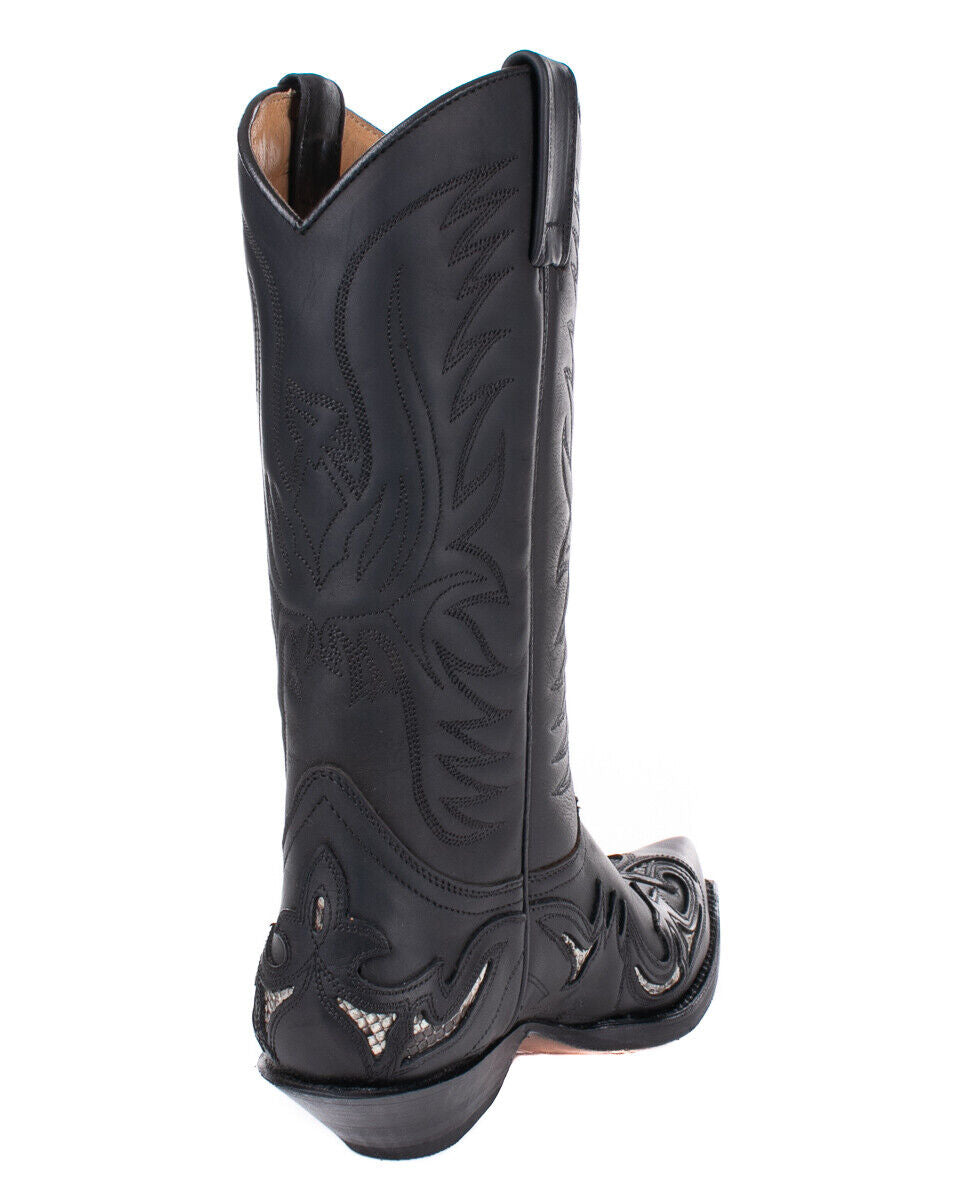 Sendra Boots 3242 Pull Oil Negro Python