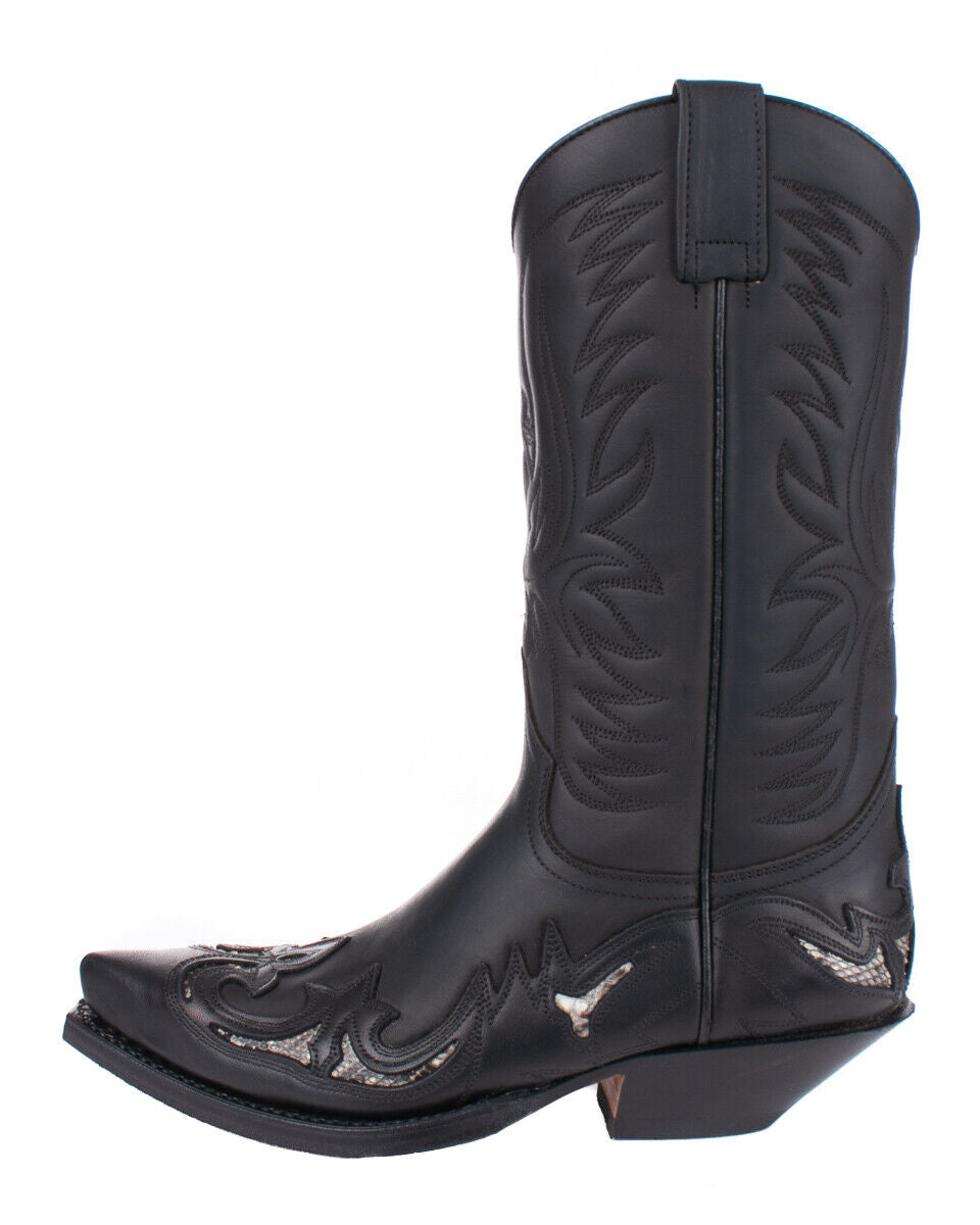 Sendra Boots 3242 Pull Oil Negro Python